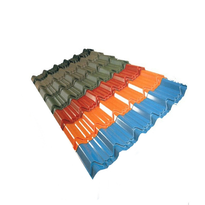 Iso 18001 Prepainted Roofing Sheet 7-30um Warna Dilapisi Logam Bantalan Tinggi