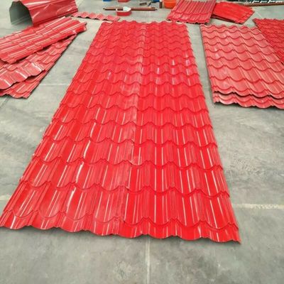 0.125-2.5mm Regular Spangle Prepainted Roofing Sheet Warna Galvanis 30g / m2