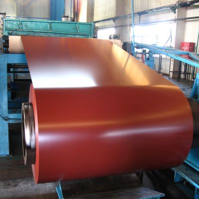 600 - 1250mm PPGL Coil AiSi RAL 9002 Dilapisi Warna Galvanis
