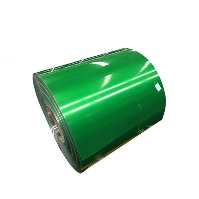 Green 600 - 1250mm Prepainted Coils Ketahanan Korosi PPGI Color Coated
