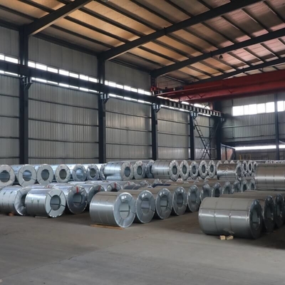 Warna RAL 25Mt GI Steel Coil 30-600g / M2 ISO BV CE Galvalume AZ50 Roll