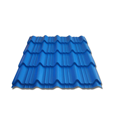 Lembar Atap Dilapisi Warna Biru 0.6m DX52D Lembar Dilapisi Warna Ppgi