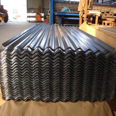 3-25 Mikron Lembaran Logam Bergelombang Galvanis 4x8 Panel Besi 610mm