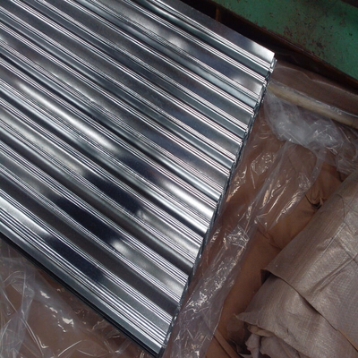610mm Galvanized Corrugated Sheet SGCC 18 Gauge Panel Logam Bergelombang