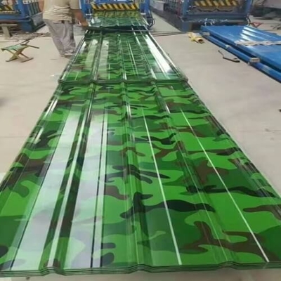 SPGC Prepainted Corrugated Steel Sheets 3-8 Ton Warna Dilapisi Galvanis