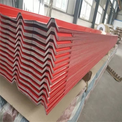 Iso 18001 Prepainted Roofing Sheet 7-30um Warna Dilapisi Logam Bantalan Tinggi