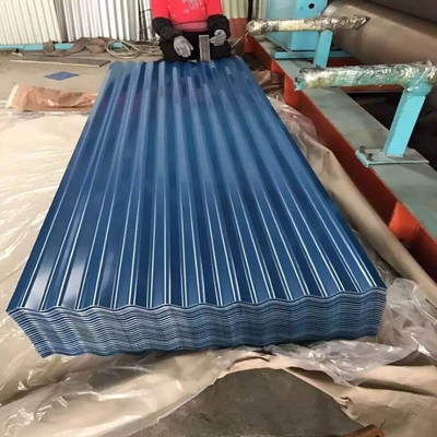 ISO 9001 Red Pre Painted Iron Sheets 610mm Berwarna Atap Bergelombang