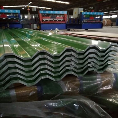 ISO 18001 Lembaran Atap Dilapisi Seng AZ160 Pelat Atap Warna Biru