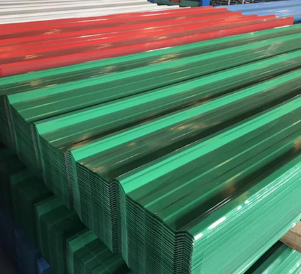 Lembaran Atap Logam Merah SGCC BSI ISO 14001 Lembaran Baja Dilapisi Warna
