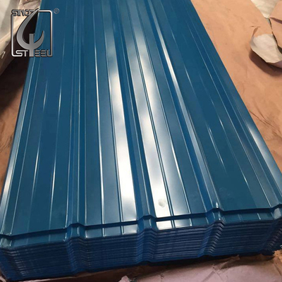 DX51D Corrugated Metal Roofing Sheet 0.6-3m Galvalume Color Coated Sheet