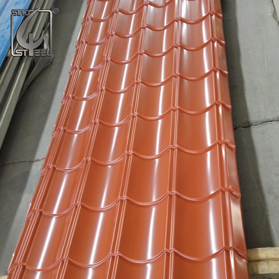 60-275g / M2 Lembar Atap Lapisan Seng PPGI Dengan Panjang 1000mm-6000mm