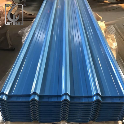 0.6-3m Color Coated Gi Roofing Sheet SPCC Galvanized Color Coated Roofing