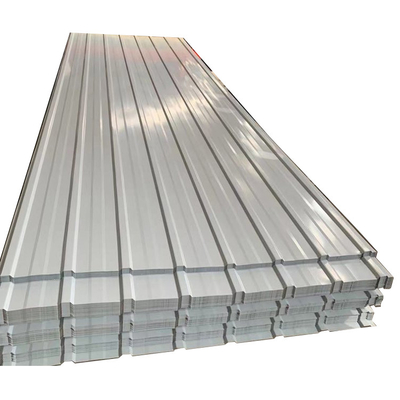 Lembaran Atap Logam Bergelombang ISO9001 Galvanis 508mm 12 Gauge Baja Bergelombang