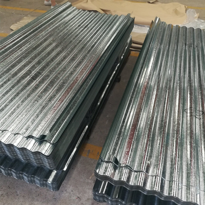 1250mm Lembaran Atap Seng Galvanis Bergelombang SGCH 18 Gauge Atap Logam Bergelombang