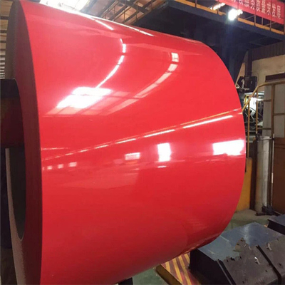 Red Ppgi Prepainted Galvanized Steel Coil 30-275g / M2 Color Coated Steel Roll