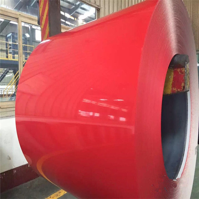 Red Ppgi Prepainted Galvanized Steel Coil 30-275g / M2 Color Coated Steel Roll