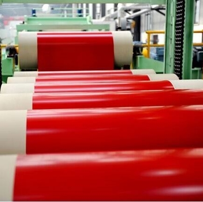 Red Ppgi Prepainted Galvanized Steel Coil 30-275g / M2 Color Coated Steel Roll