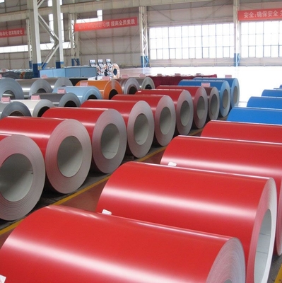 Merah SGS PPGL Coil RAL9003 Prepainted Galvanized Steel Coils
