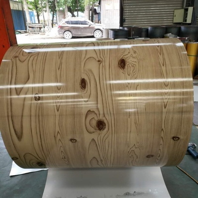 910mm PPGI Prepainted Steel Coil 3-25um Color Coated Coils Bata Kayu