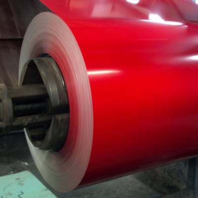 ISO9001 Red Prepainted Galvanized Steel Coils Gi Sheet Zero Spangle PPGI 610mm